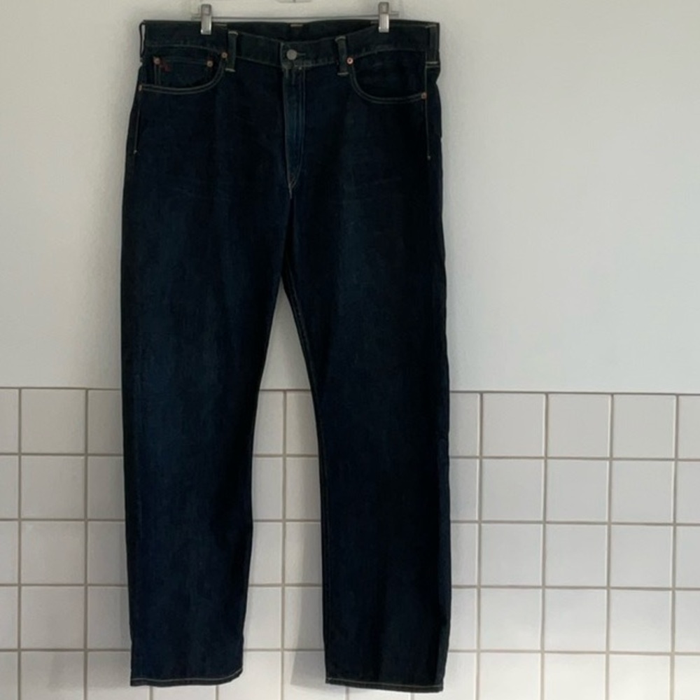 POLO RALPH LAUREN Men’s Dark Wash Denim Jean  Size: 38/30